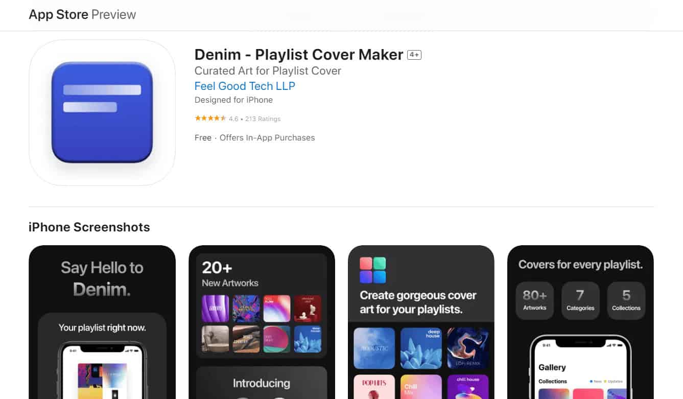 Denim - Playlist Cover Maker | Apple Music artwork not showing