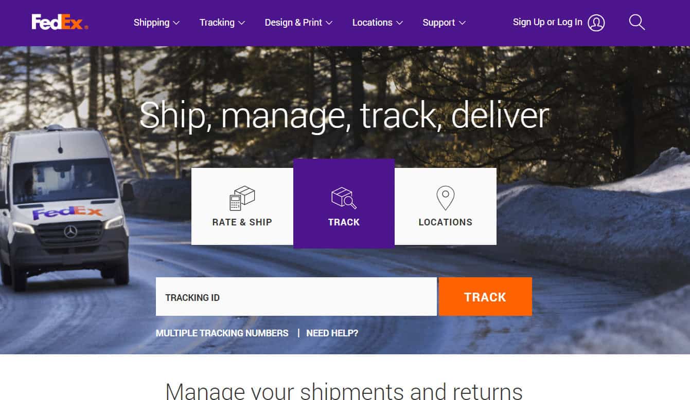 FedEx website