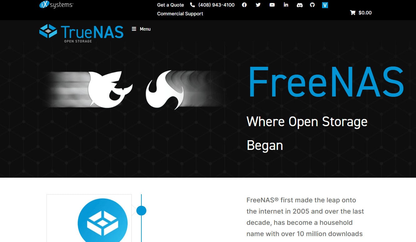FreeNAS website