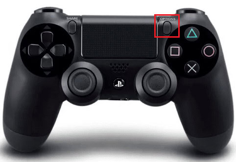 From the Warzone game screen on PS4, press the Options button on your PS4 controller