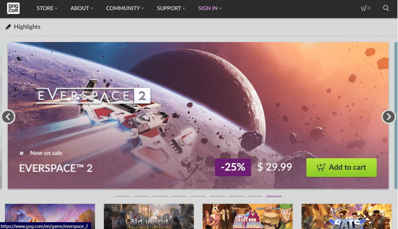 GOG.com website | Is Abandonware Safe?