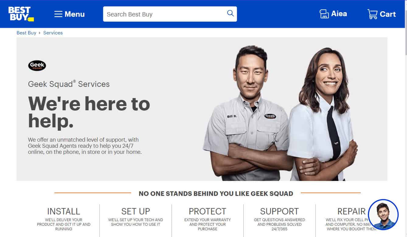 Geek Squad website