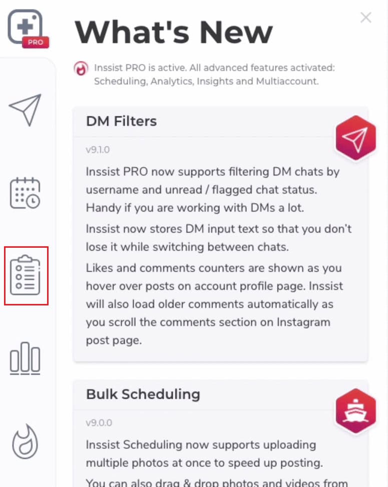 INSSIST extension - Insights tab | Instagram ghost followers remover