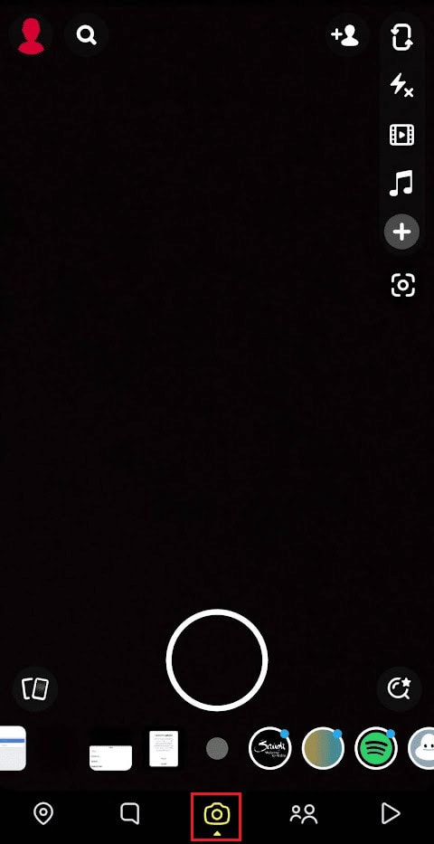 Launch Snapchat and swipe up from the Camera tab to access Memories | Does Remix Snap Notify?