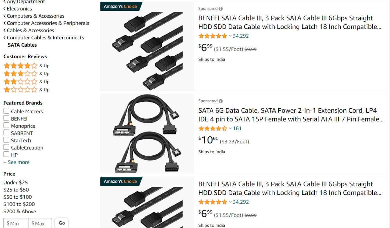 SATA cable