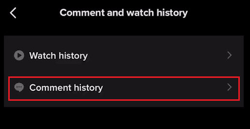 Tap on Comment history