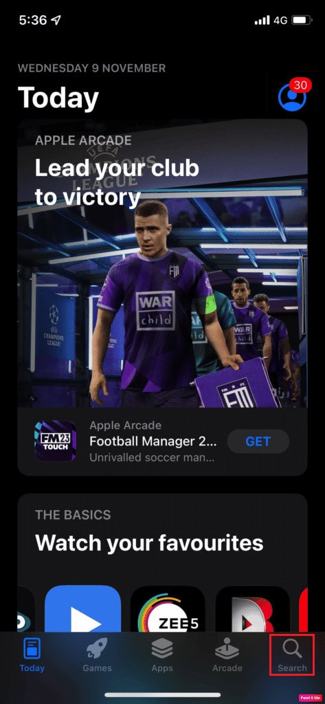 Tap on the Search tab from the bottom right corner of the screen | iHeartRadio family plan