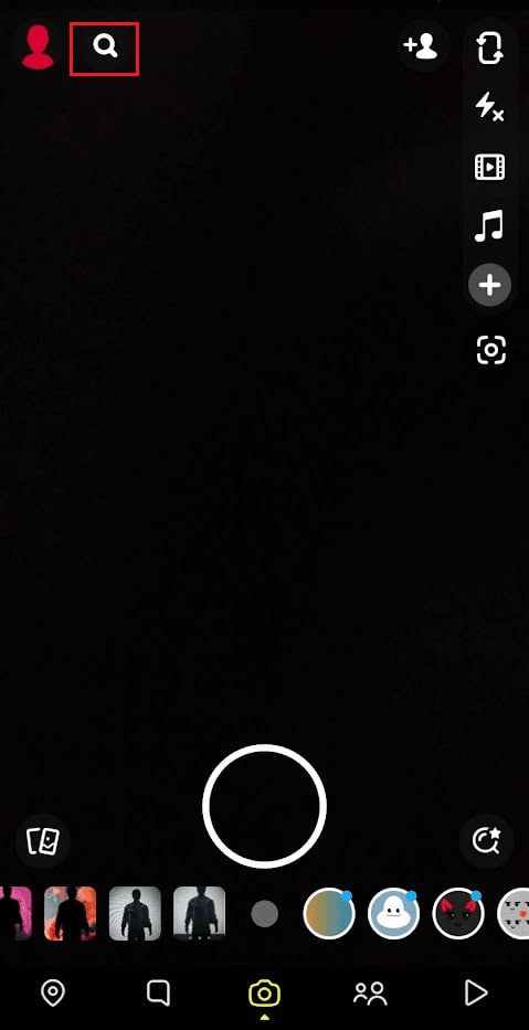 Tap on the search icon from the top left corner next to your profile icon | How to Get Disney Pixar Filter on Instagram