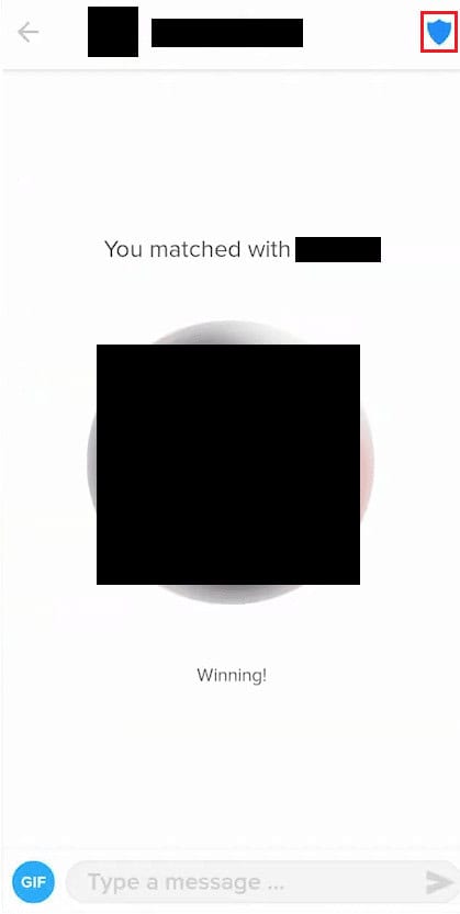 Tap on the shield icon from the top right corner | How to Delete Matches on Tinder