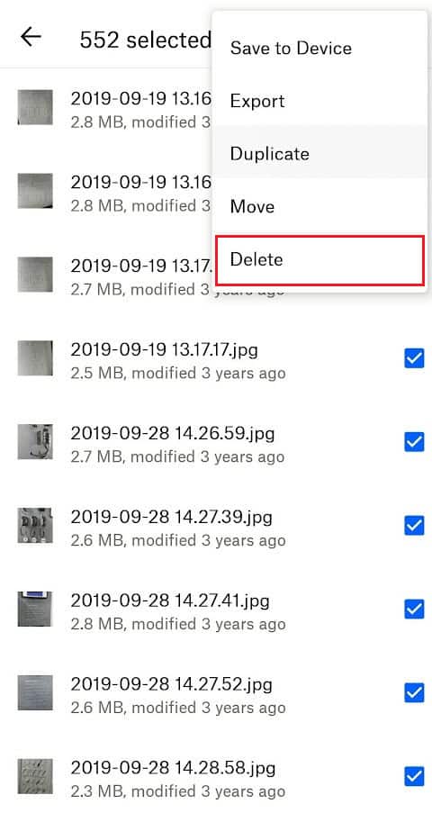 Tap on the three-dotted icon - Delete from the top right corner