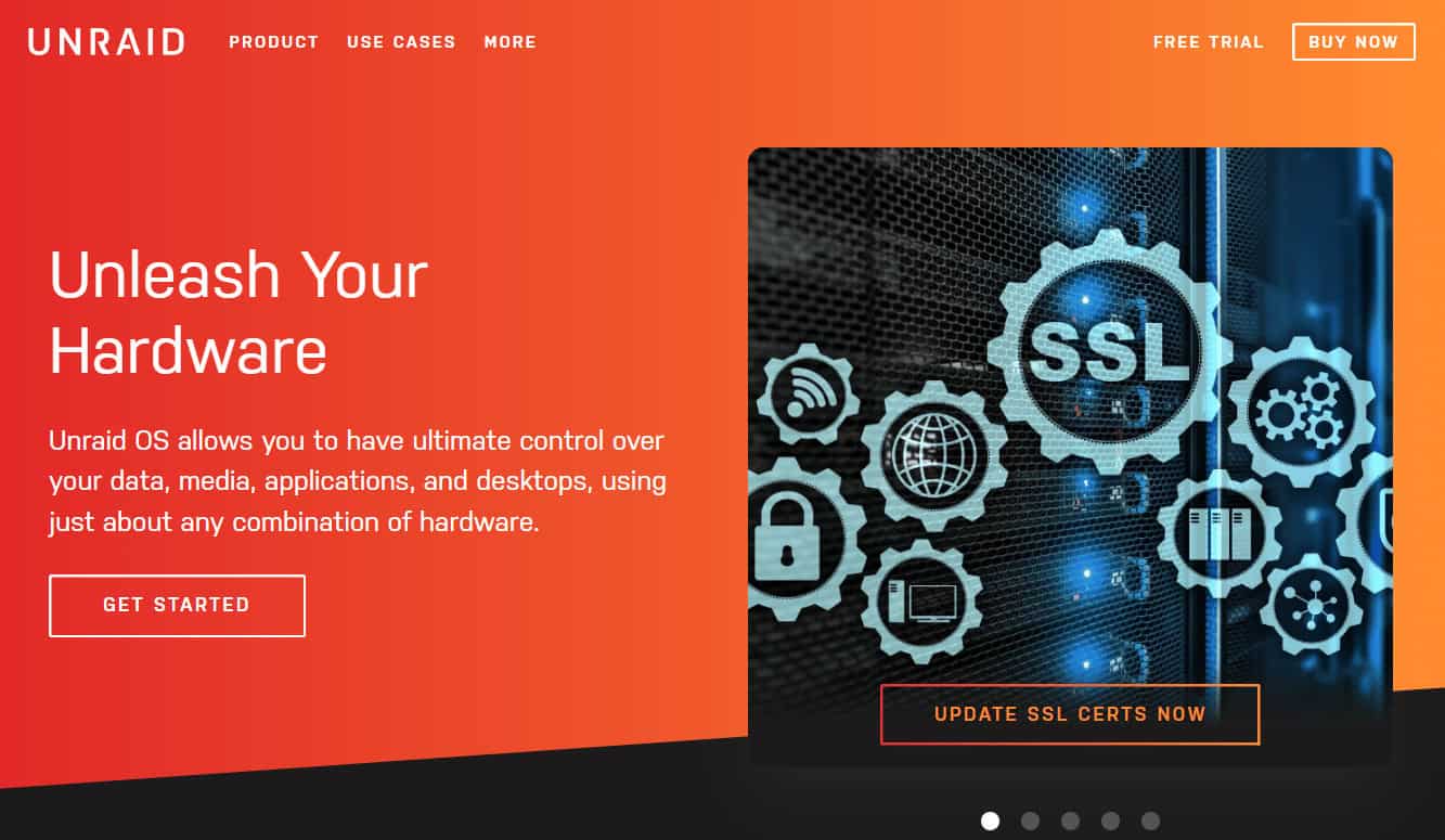 Unraid website