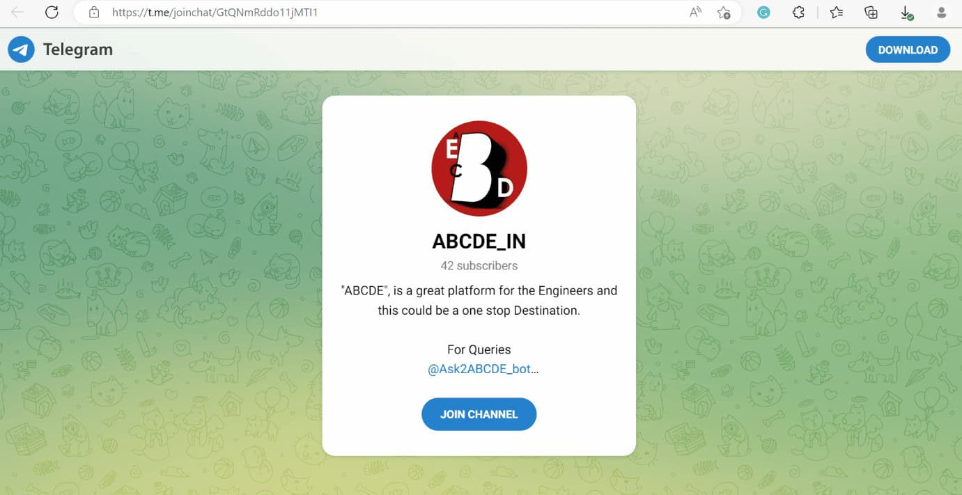 ABCDE IN on telegram