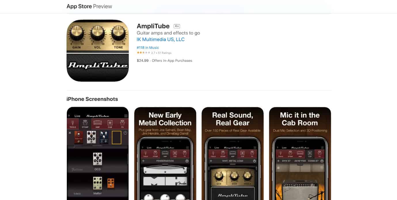 AmpliTube. 23 Best Music Recording App for iPhone