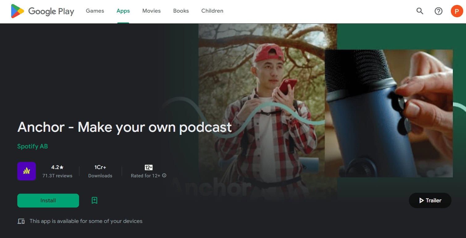Anchor Make Your Own Podcast playstore 
