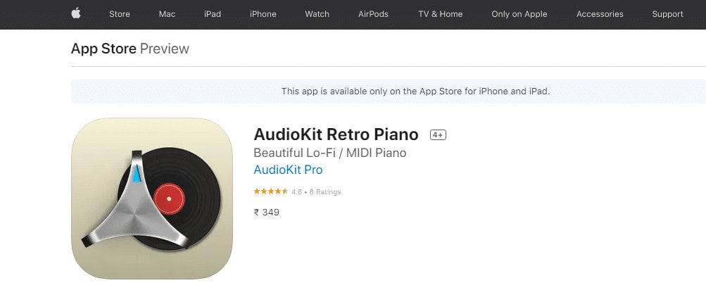 AudioKit Retro Piano