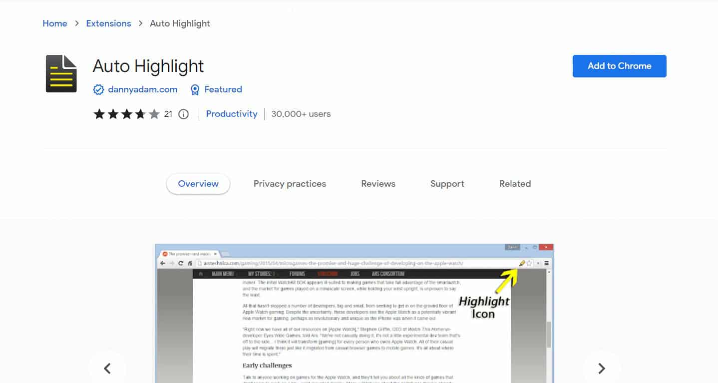Auto Highlight