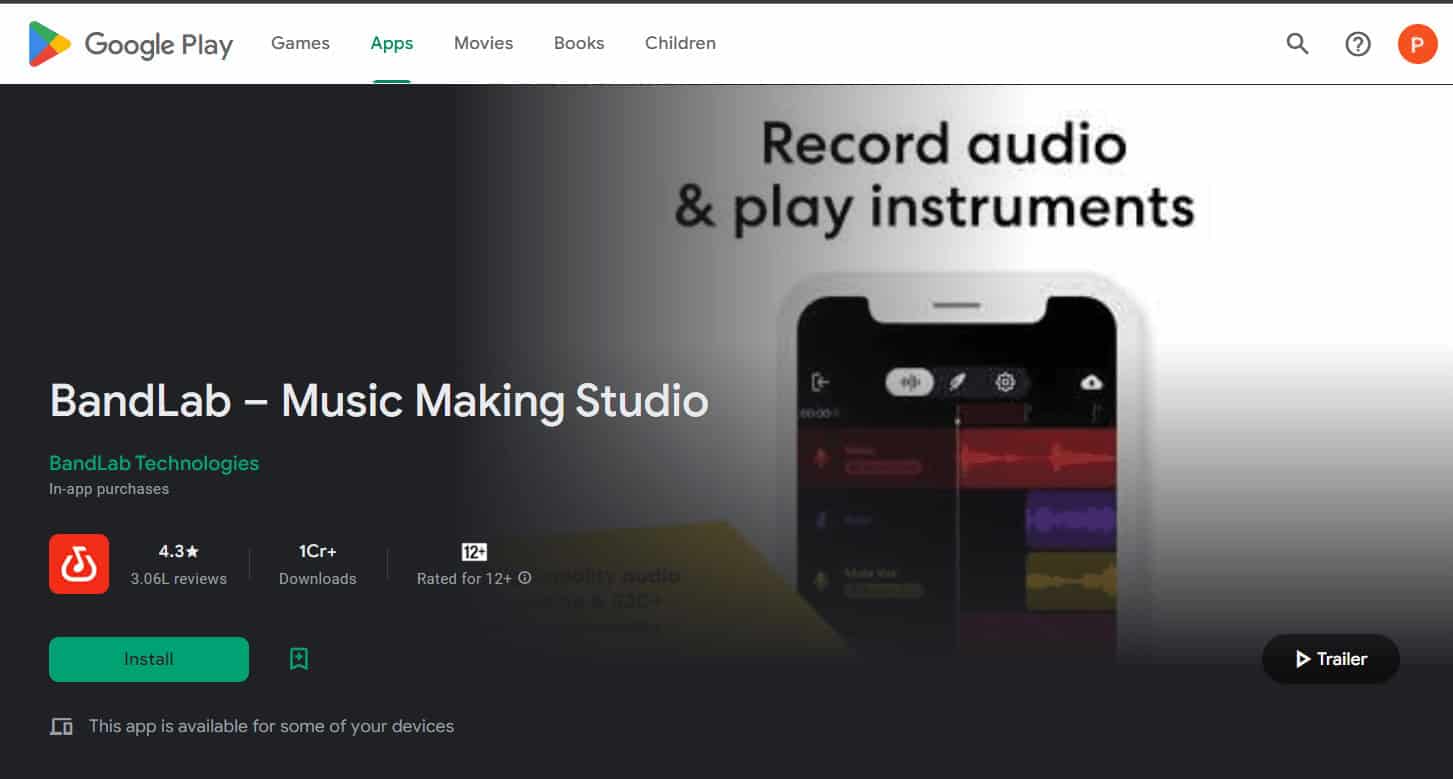 bandlab playstore | best music recording app for android