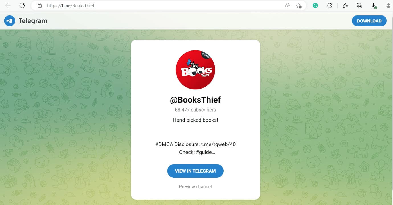 Booksthief on telegram