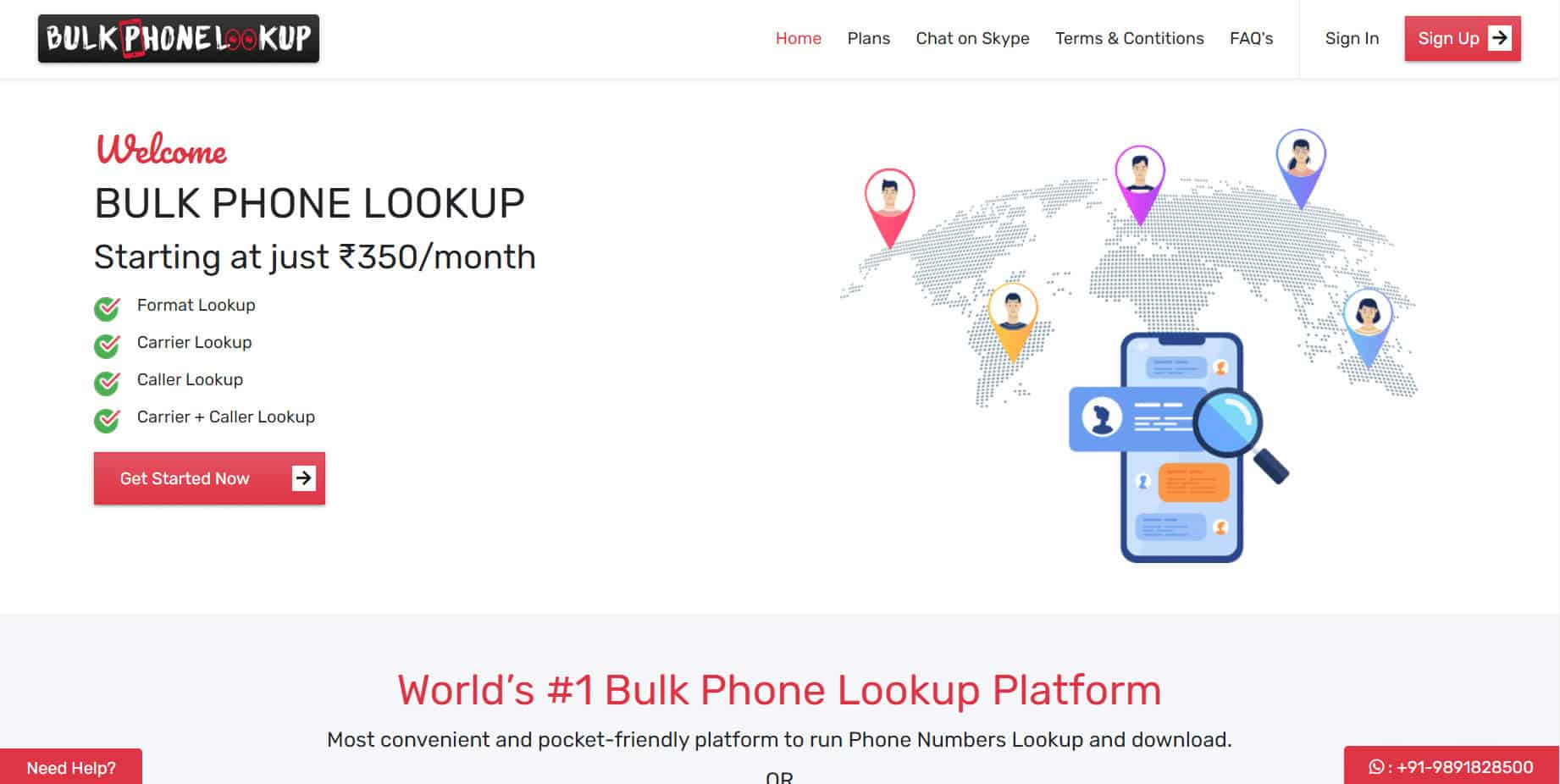 BulkPhoneLookup Website. 31 Best Numverify Alternatives