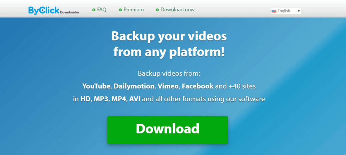 ByClick Downloader webpage 