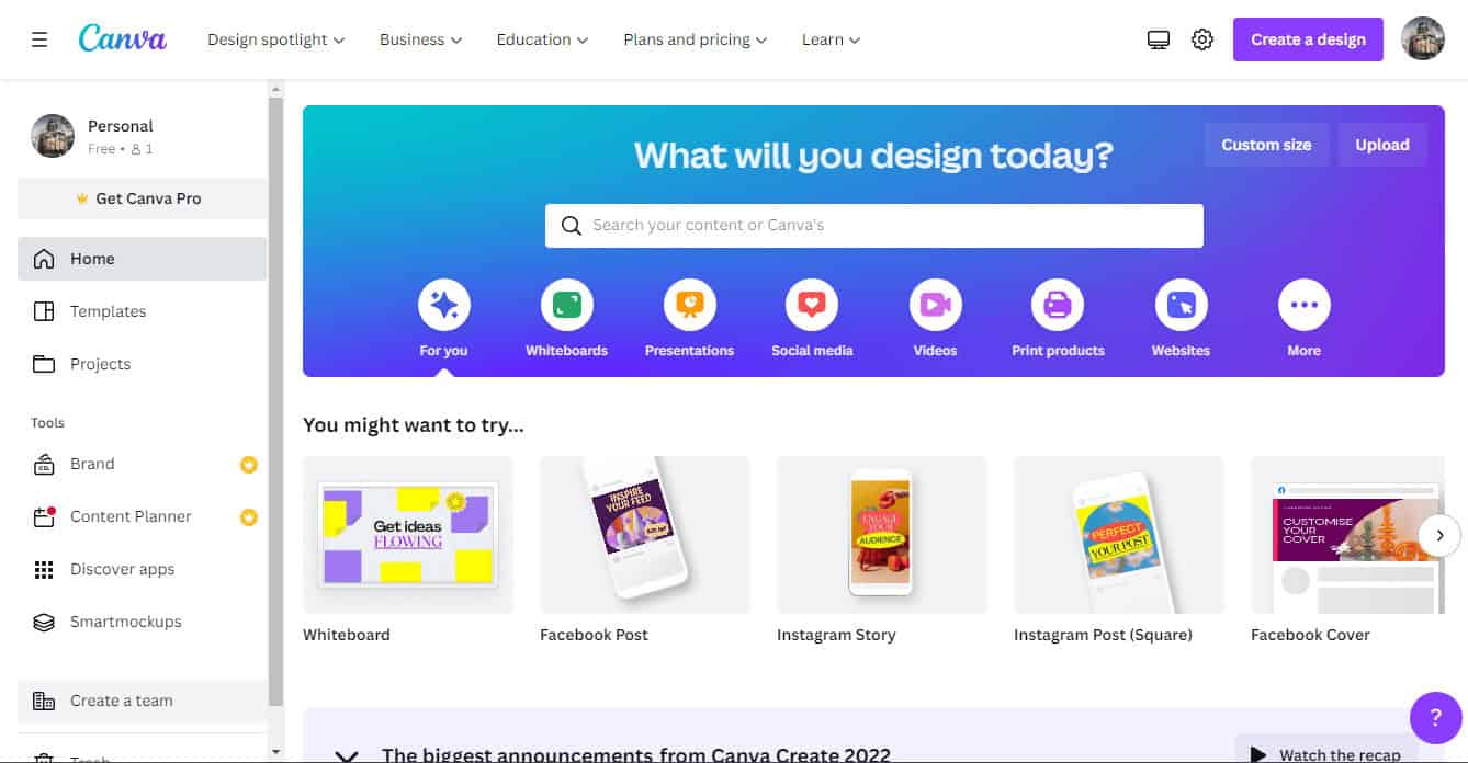 Canva web page | Best DPI Changer Apps for Windows