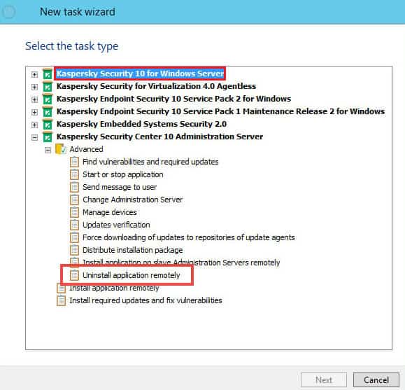 Click Advanced and select Uninstall application remotely. How to Remove Kaspersky Endpoint Security 10 Without Password