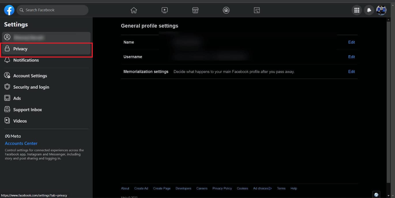 click on Privacy | How Can I See Hidden Followers on Facebook