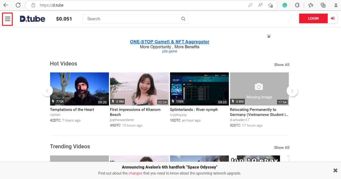 click on the hamburger icon shown in the upper left corner of the screen