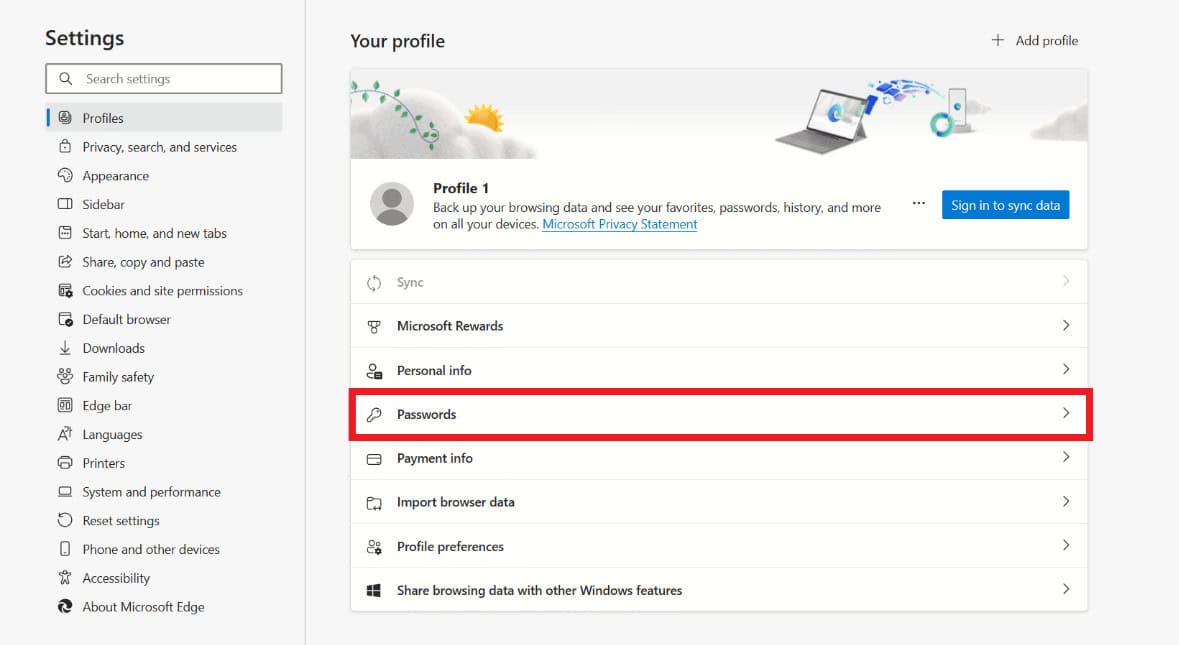 Click on the Passwords option. What is My Netflix Password?