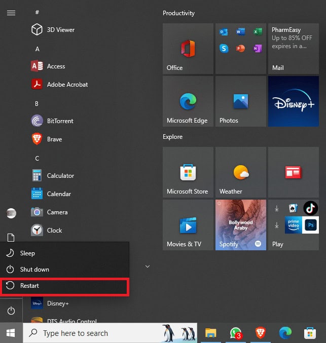 click on the power icon then click on Restart. 13 Ways to Fix Twitter Not Loading on Chrome