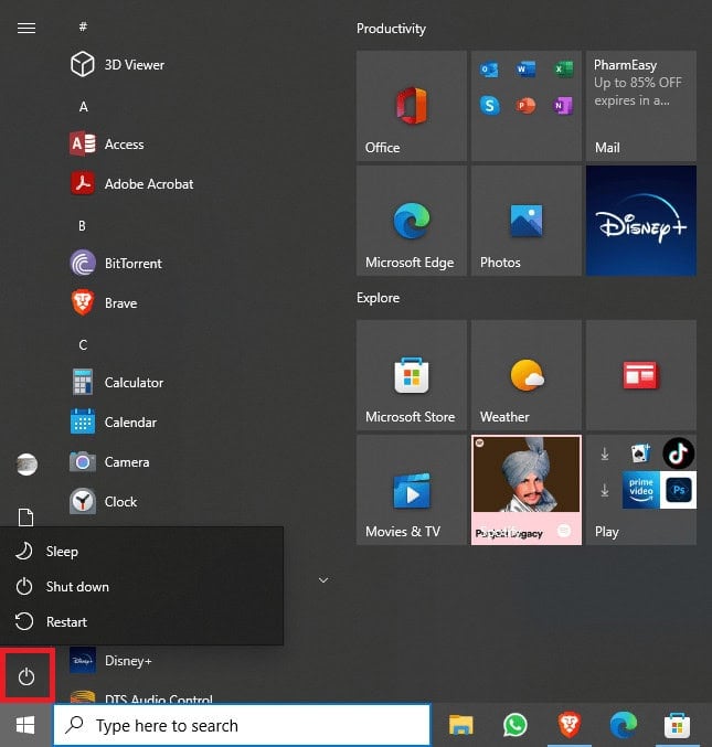 click on the Power icon. 12 Ways to Fix Packet Loss Issue in Halo Infinite