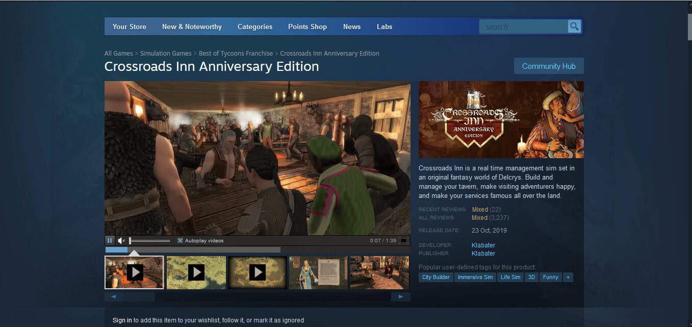 Crossroads Inn | online tycoon game