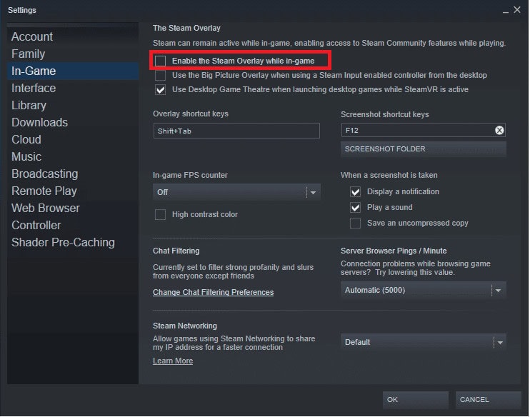 Disable Game Overlay