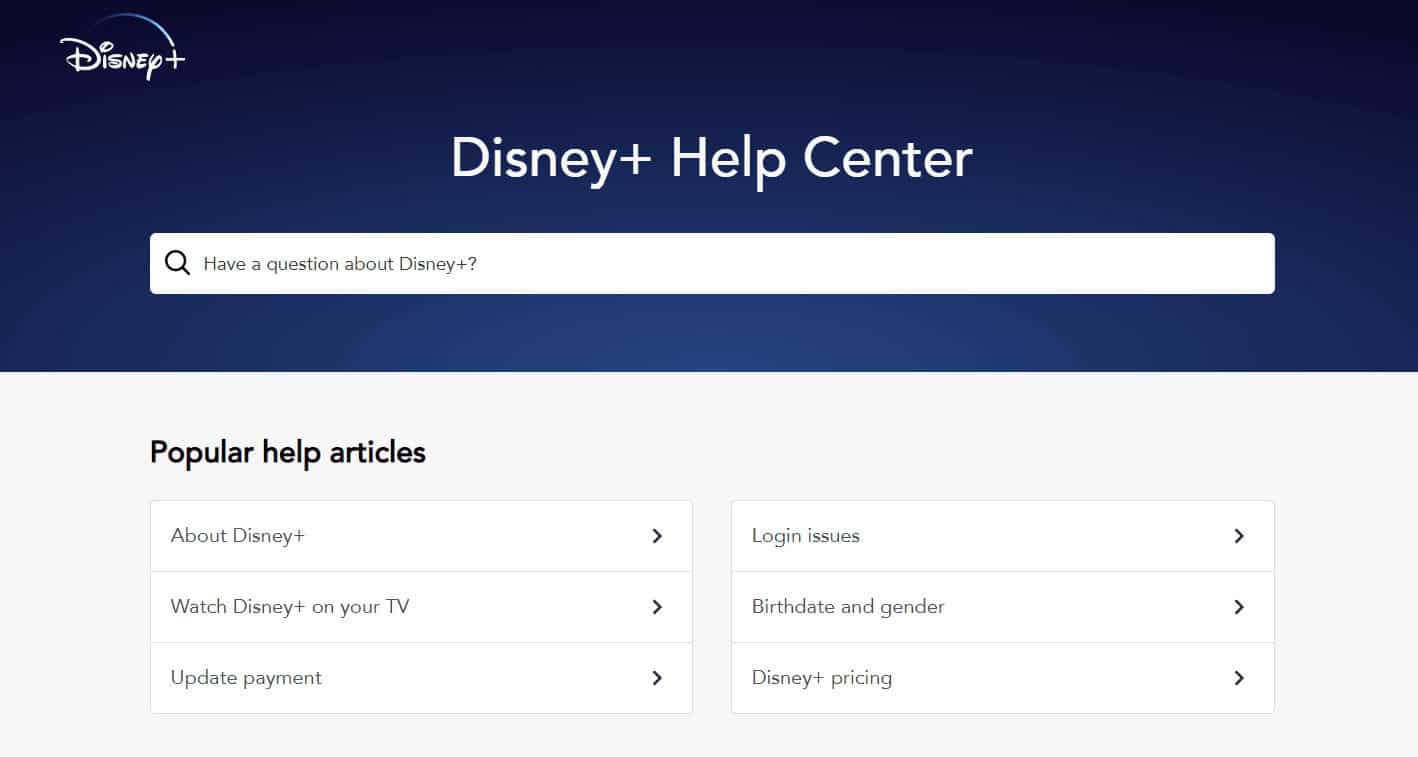 disney plus customer support