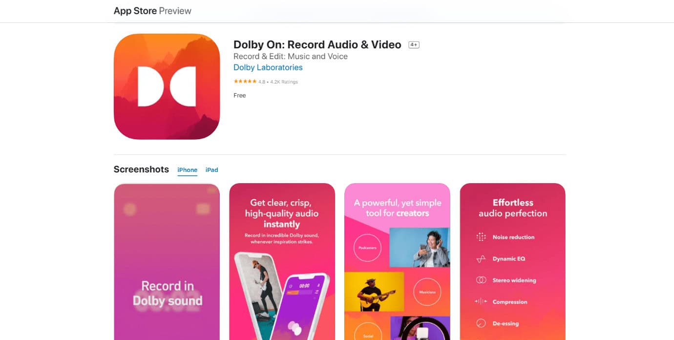 Dolby On; Record Audio & Video. 23 Best Music Recording App for iPhone