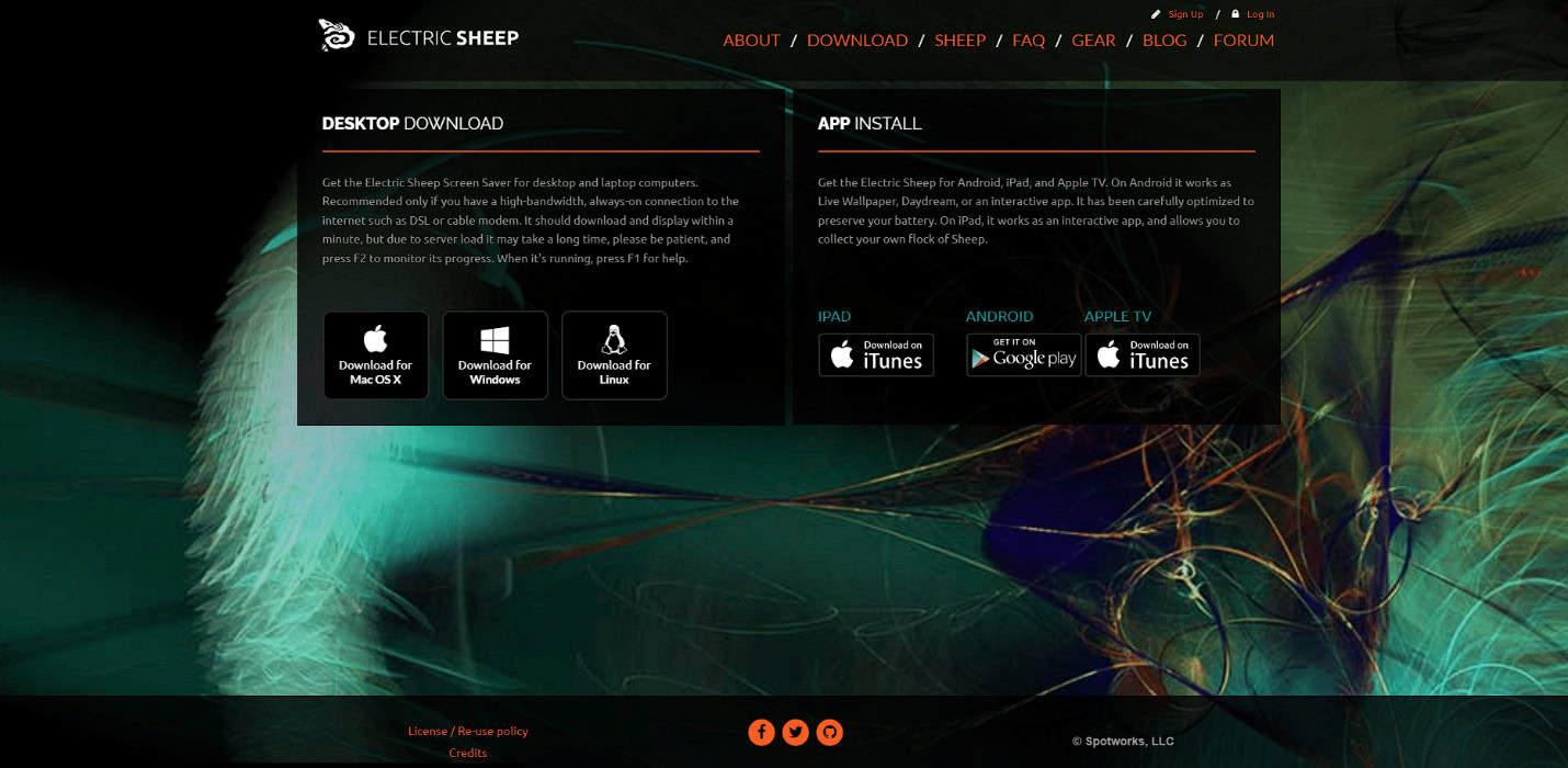 Electric Sheep official site