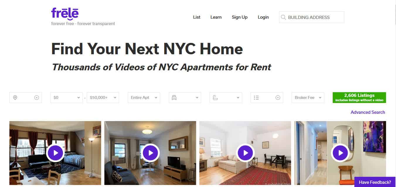 Frele | best rental sites to find apartments in NYC