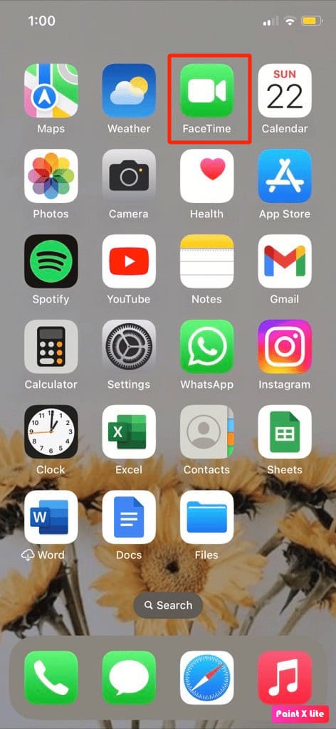 go to facetime app