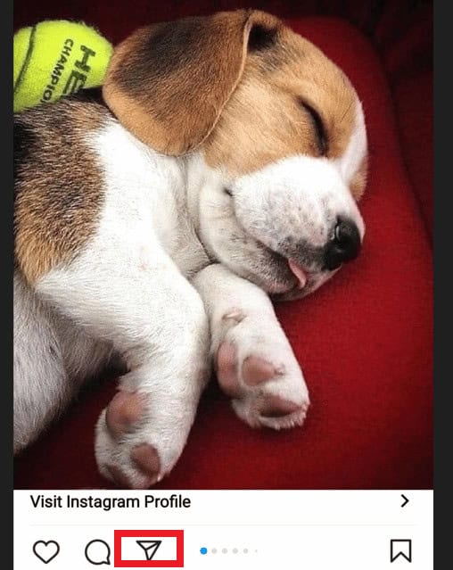 Go to your feed and search for the posts you want to repost and tap on the triangular icon 