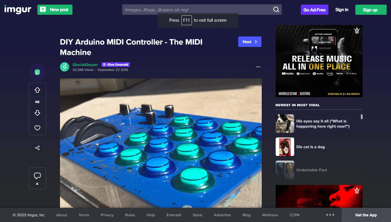 imgur arduino midi controller