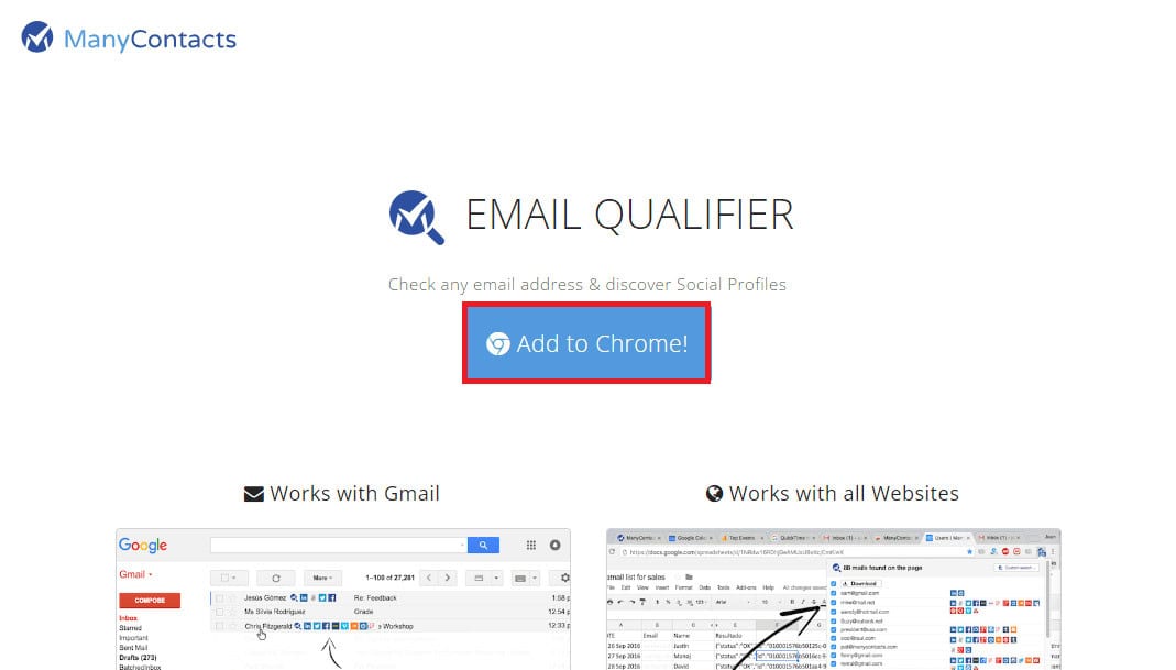 install the ManyContacts extension