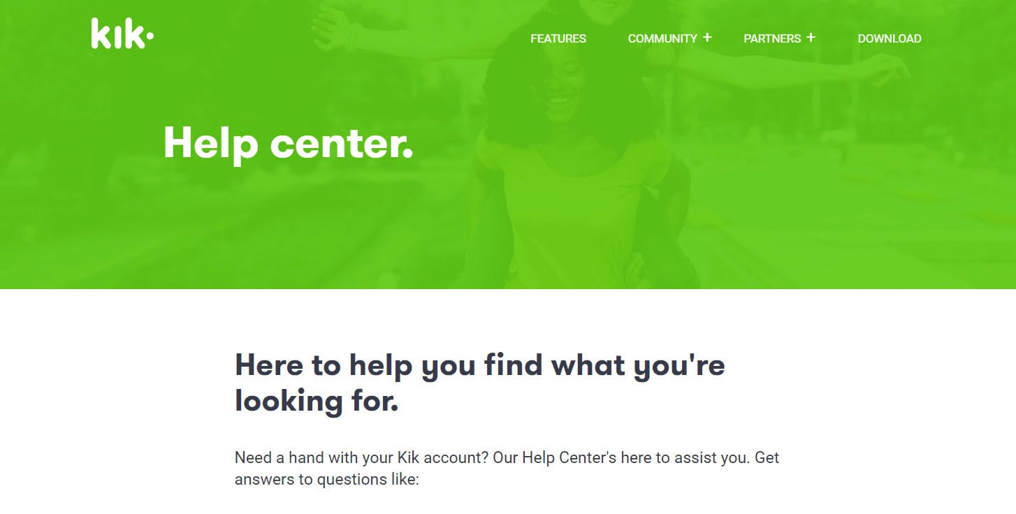 kik help center