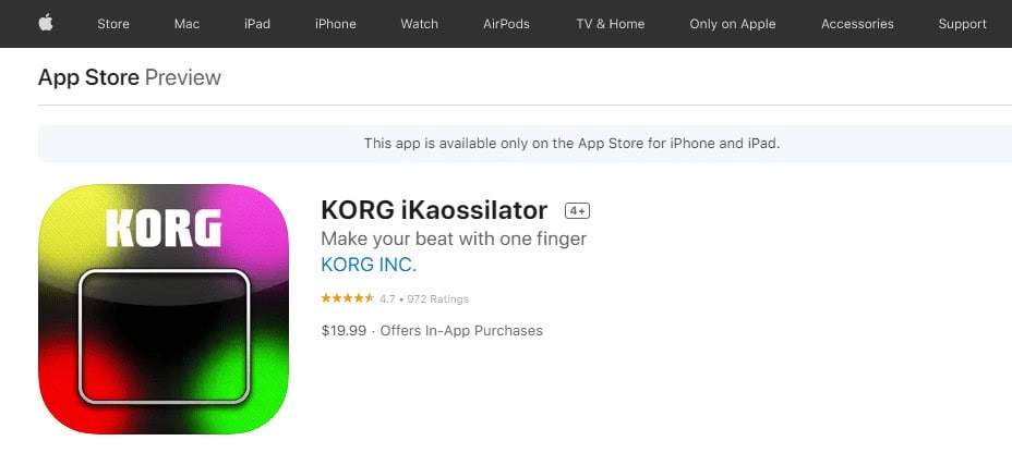 KORG iKaossilator by KORG INC | best music making apps for iPhone