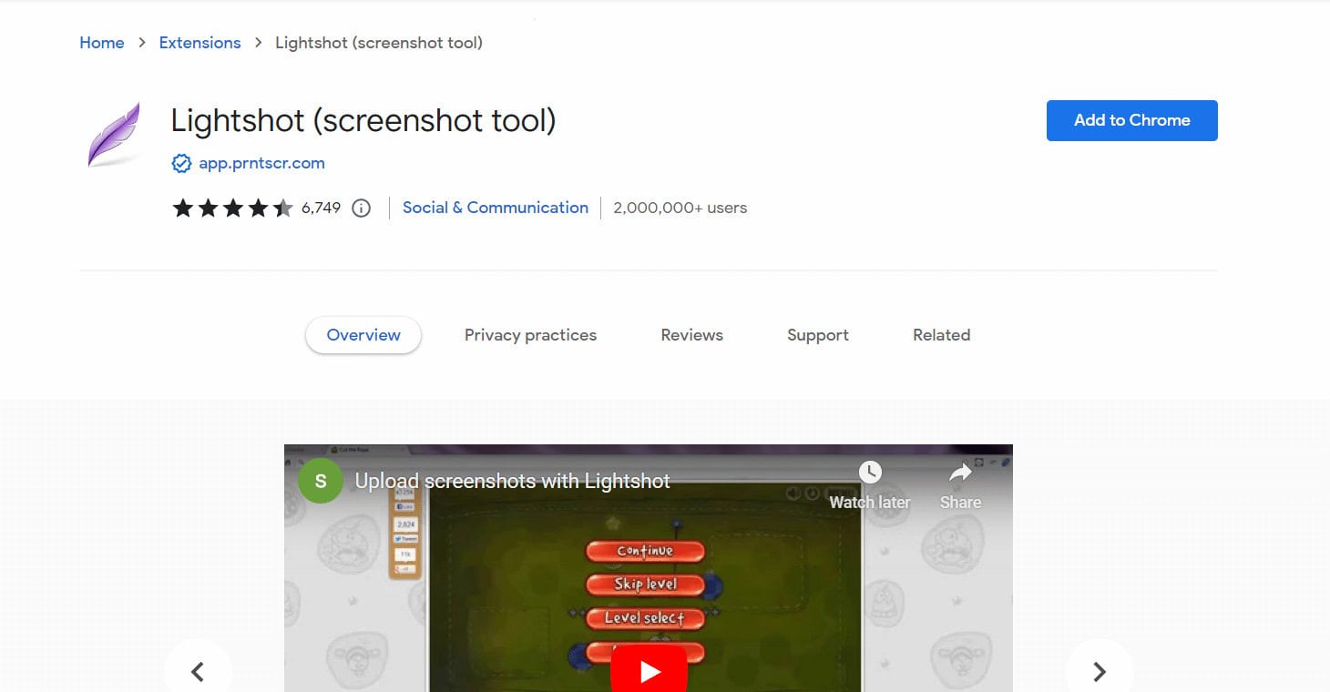 Lightshot | Best Chrome extensions for college students