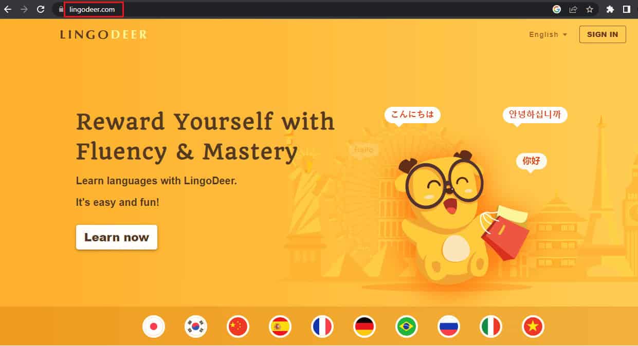 LingoDeer Homepage