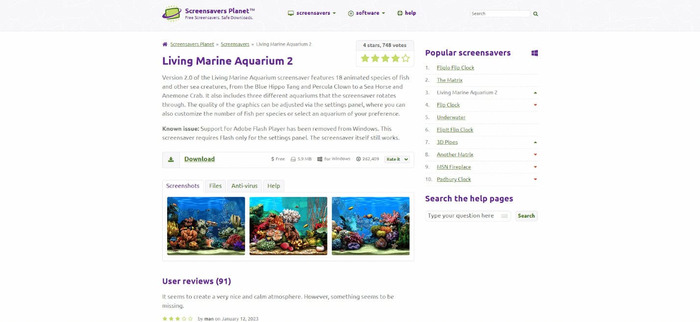 Living Marine Aquarium 2 official site