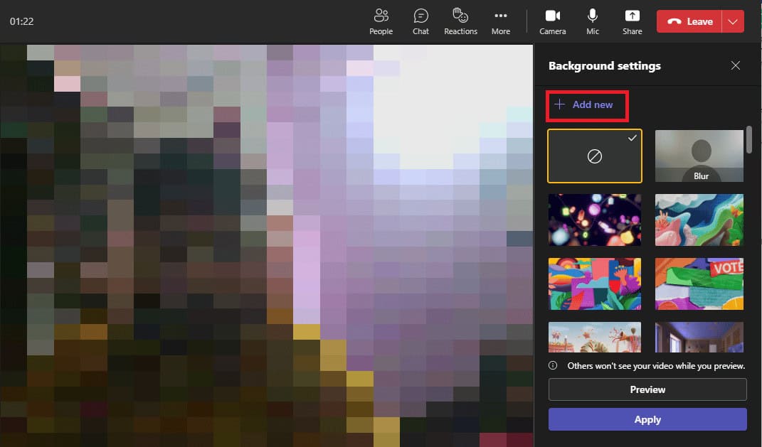 locate and click on + Add new