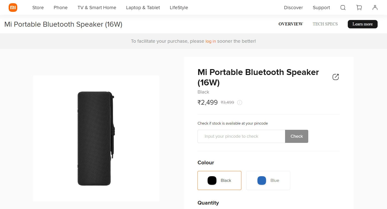 MI Portable Bluetooth Speaker. Best Bluetooth Speakers Under 5000