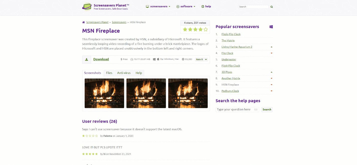 MSN Fireplace official site