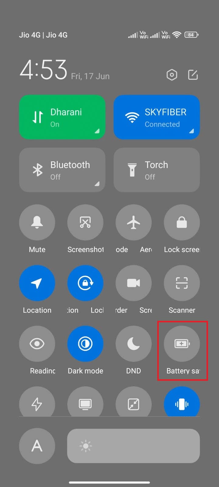 battery saver